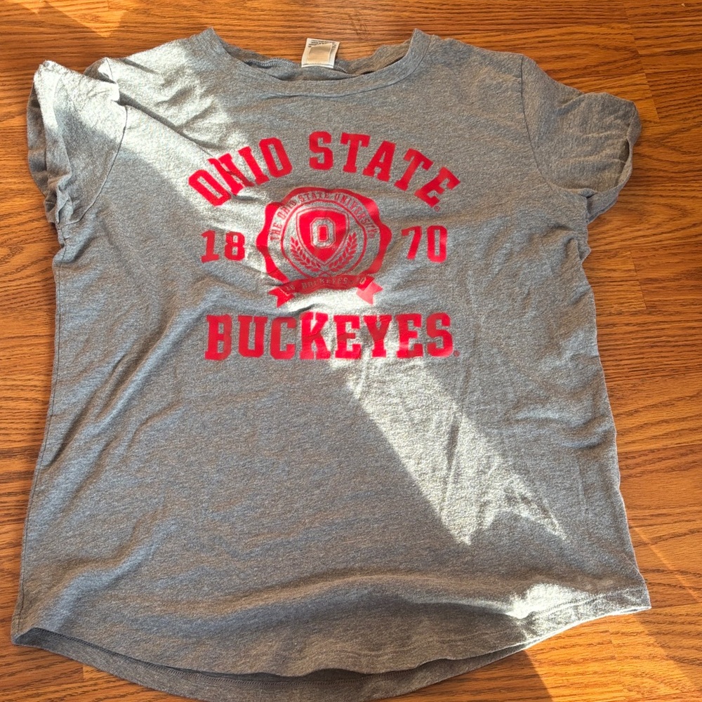 Victoria’s Secret PINK Ohio State Buckeyes cuffed sleeve t-shirt